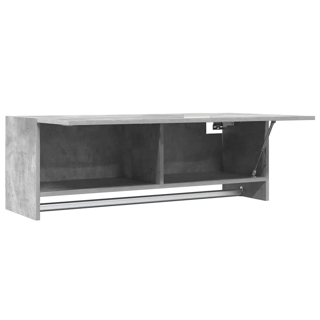 Armadio Grigio Cemento 100x32,5x35 cm in Legno Multistrato 808237