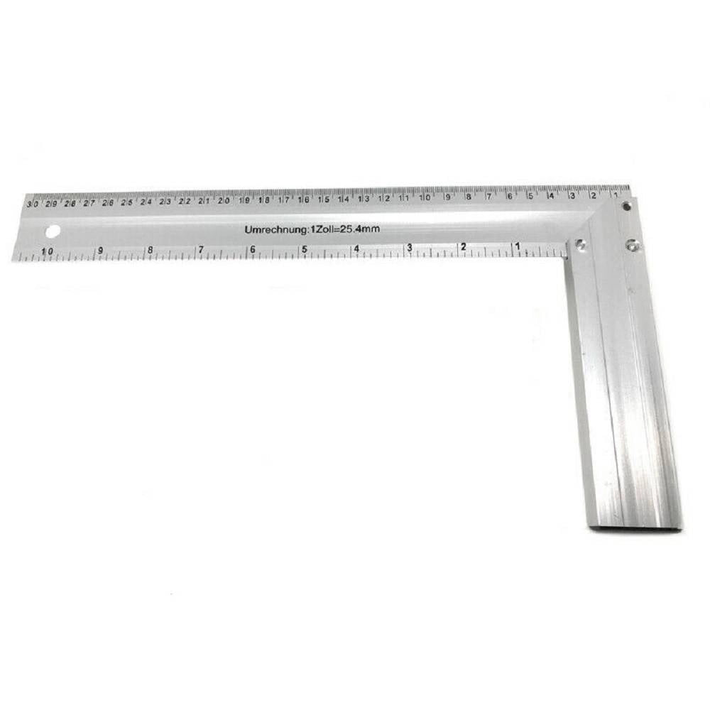 Trade Shop - Squadra Combinata In Alluminio Con Righello 300 Mm Angolo 90 Gradi 91846 -