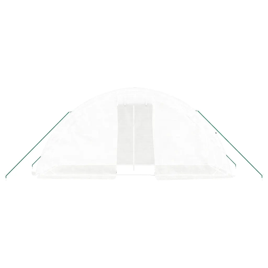 Serra con Telaio in Acciaio Bianco 10 m² 5x2x2,3 m 364087
