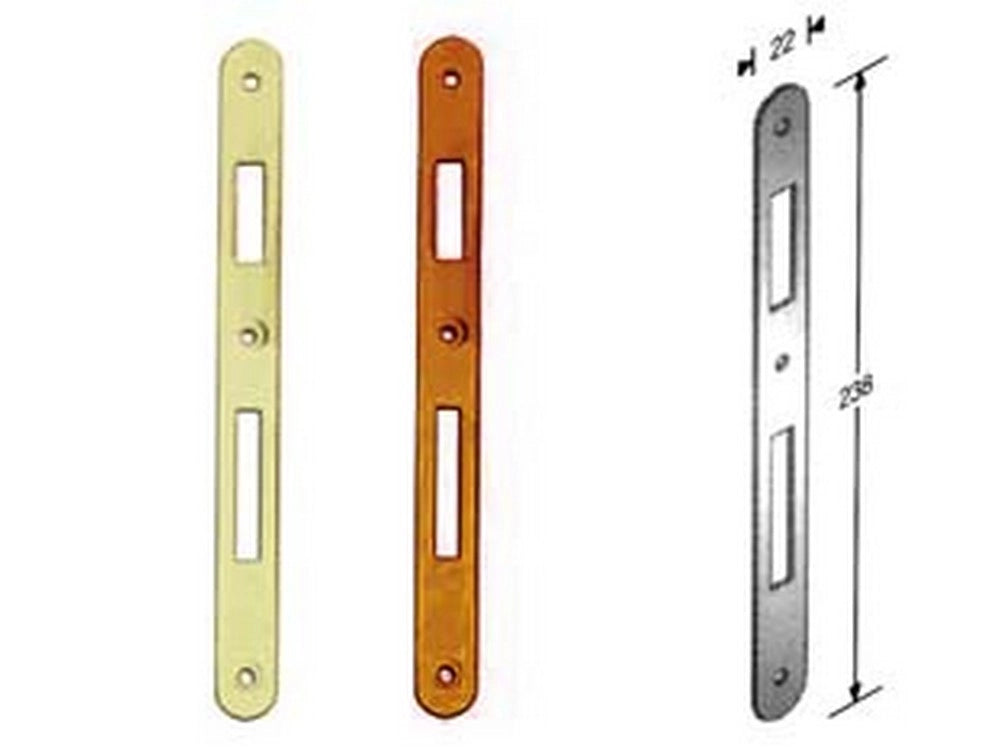 5pz contropiastra per serratura a bussola - bordo tondo cromo opaco cod:ferx.fer413626
