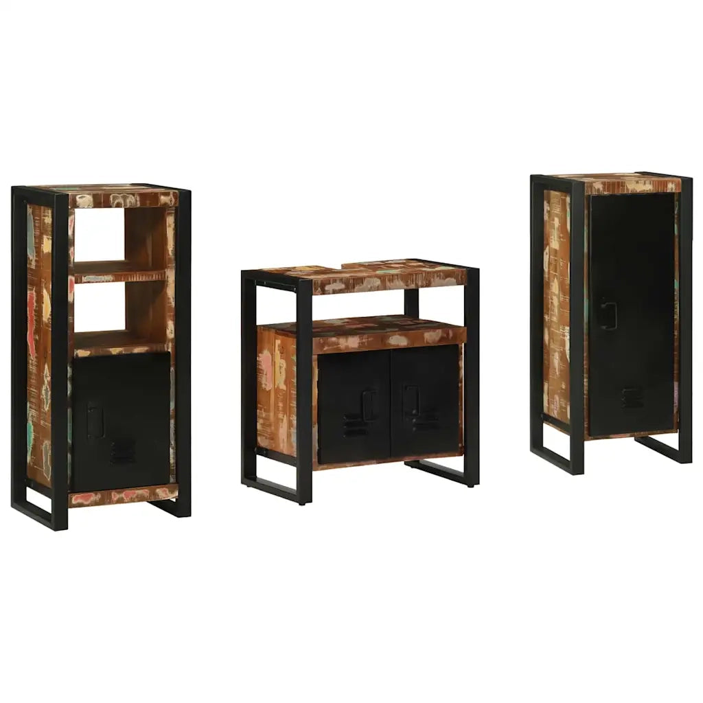Set di mobili per il bagno 3 pcs Legno Recuperato Massello 3305633