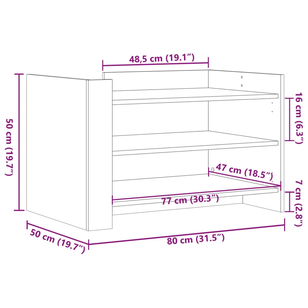 Tavolino da salotto | Tavolino da caff¨¨ | Tavolino da Soggiorno Rovere Marrone 80x50x50cm Legno Multistrato