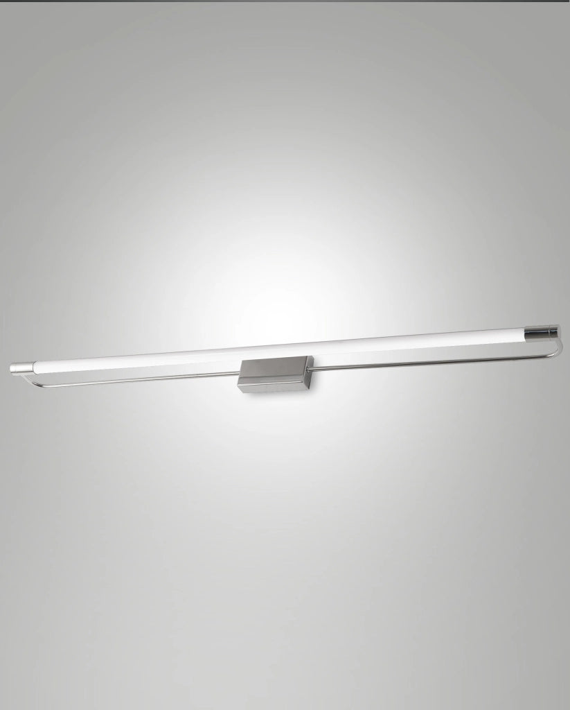 Lampada da Parete Rapallo LED 20W 2240lm 3000K Cromo, Struttura in Metallo e Metacrilato, IP44, Classe 1, Dimensioni 80x8x5cm