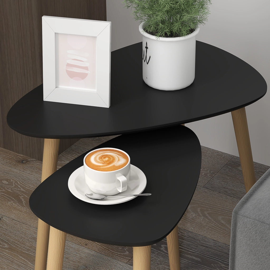 Tavolino da caff¨¨ gigogne ¨C zephmum ¨C nero, legno