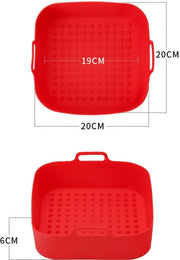 Due pezzi di panno di silicone quadrato per gonfiaggio aria, panno di silicone per teglia, teglia di silicone riutilizzabile, panno per pallet di dolci, panno per cottura - rosso