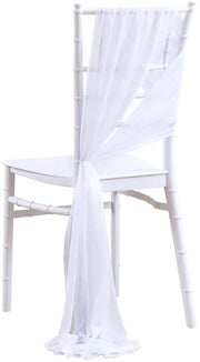 Set di 10 pezzi di decorazione per sedie - Chiffon - Stoeldecoratie - Polyester - Dimensioni 20 cm x 250 cm
