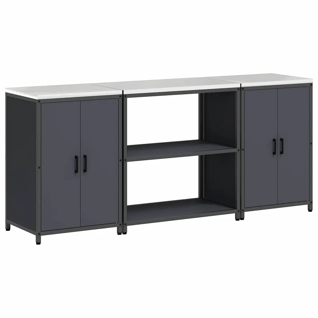 Set di Stoccaggio per Cucina con lo scaffale 3 pcs Antracite 3392668