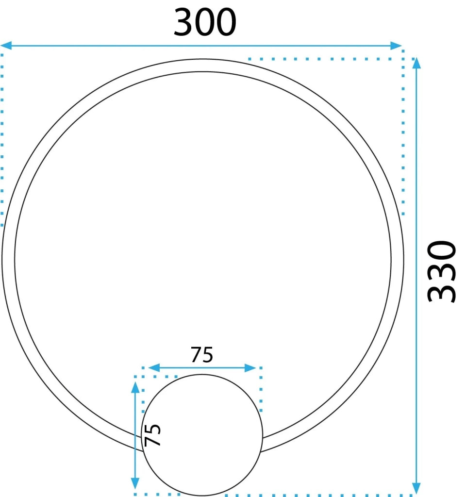 Lampada Da Parete Led App1383-cw Black 30cm
