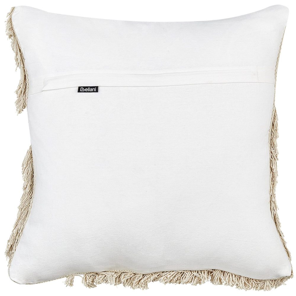 Set di 2 cuscini in cotone beige 45 x 45 cm Cuscini decorativi con imbottitura morbida Accessori Soggiorno Camera da letto