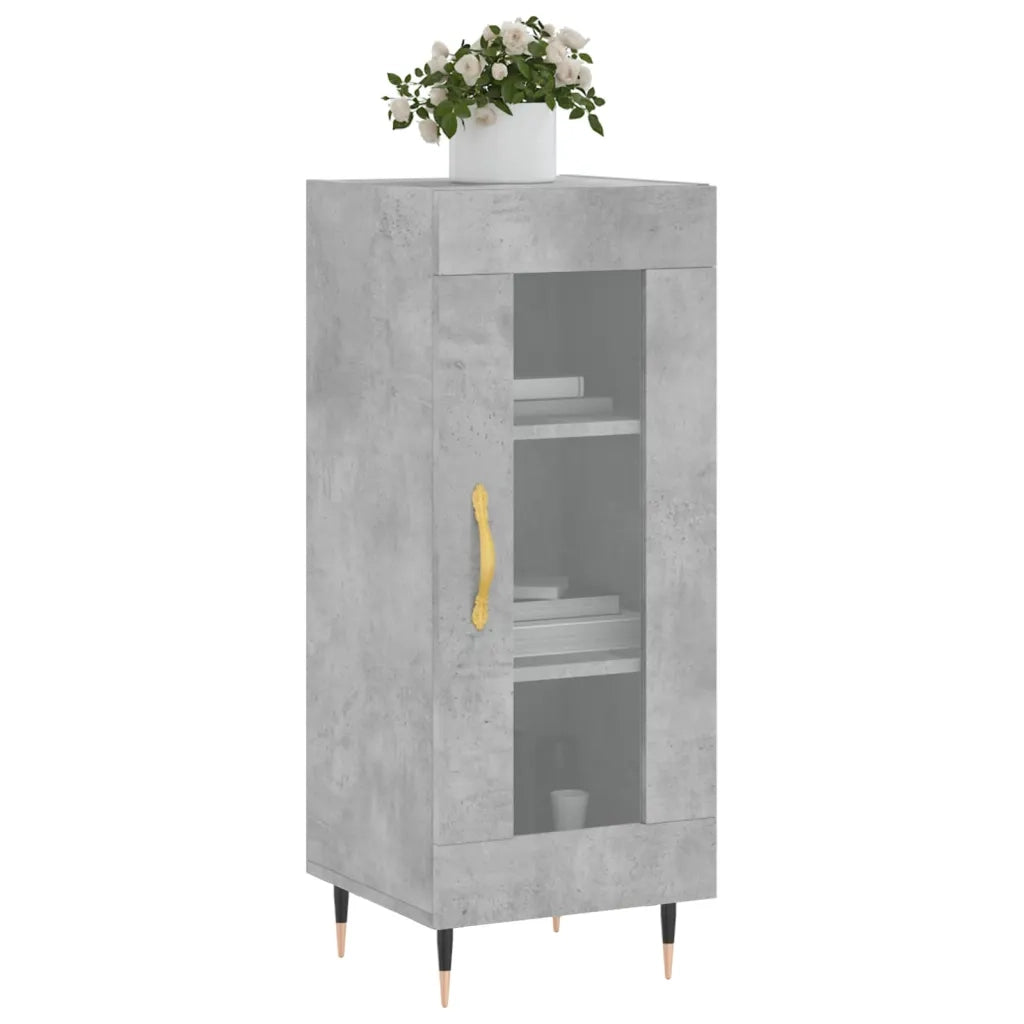 Credenza | Madia | Buffet da pranzo | Armadio da pranzo Grigio Cemento 34,5x34x90 cm in Legno Multistrato