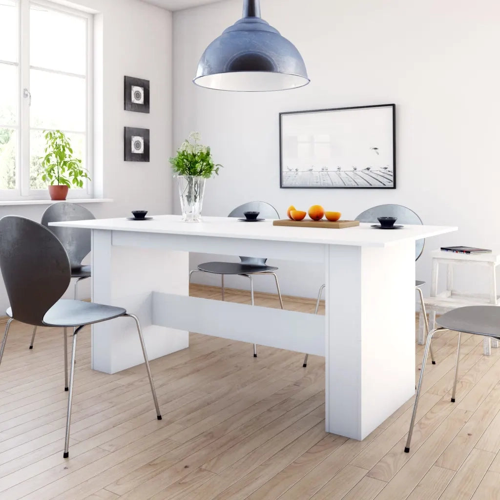 Tavolo da Pranzo | Tavolo da cucina Bianco 180x90x76 cm in Legno Multistrato