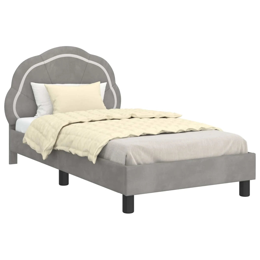 Struttura letto bambini con testata-Giroletto per bambini Grigio Chiaro 80 x 160 cm 504047