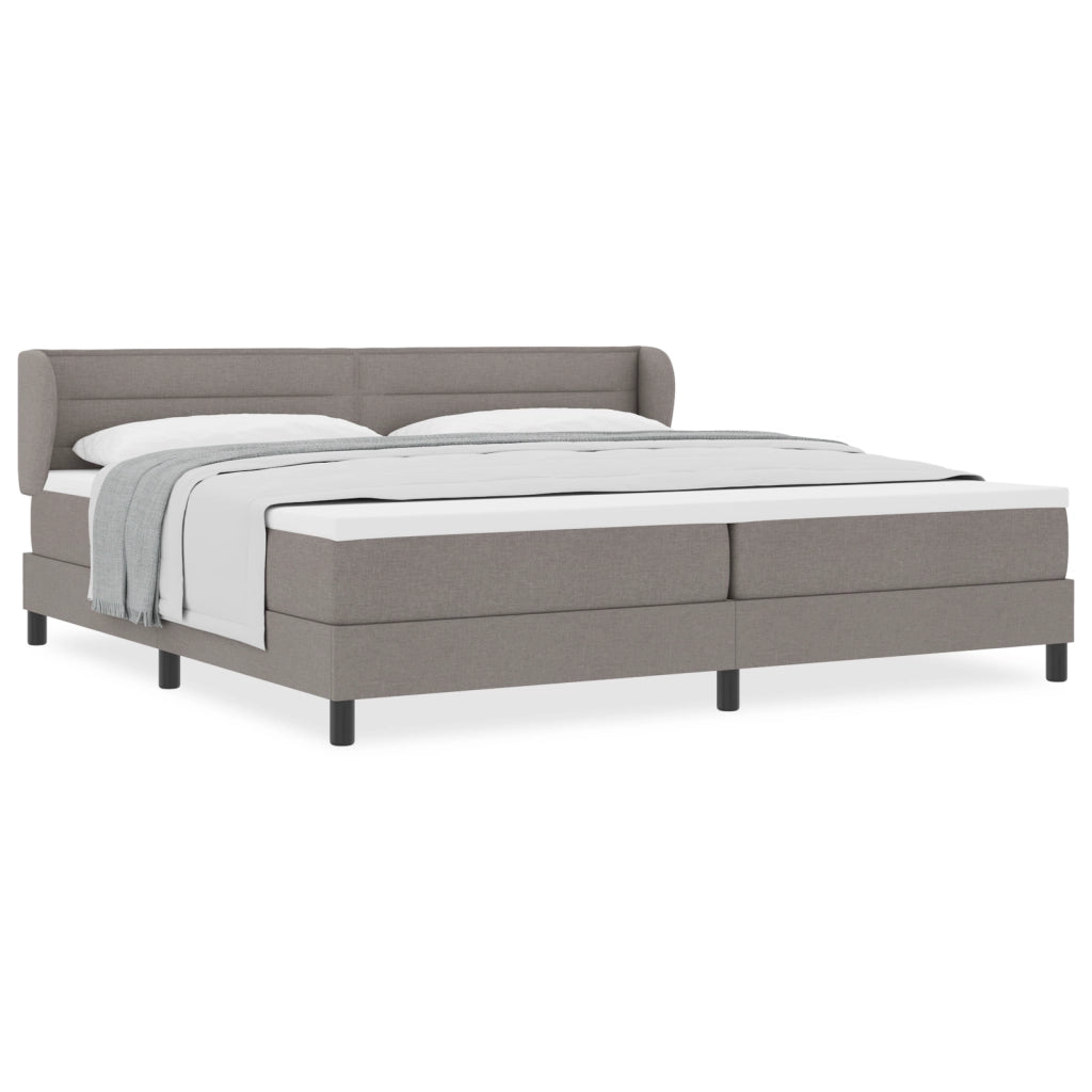 Letto a Box con Materasso Tortora 200x200 cm Tessuto