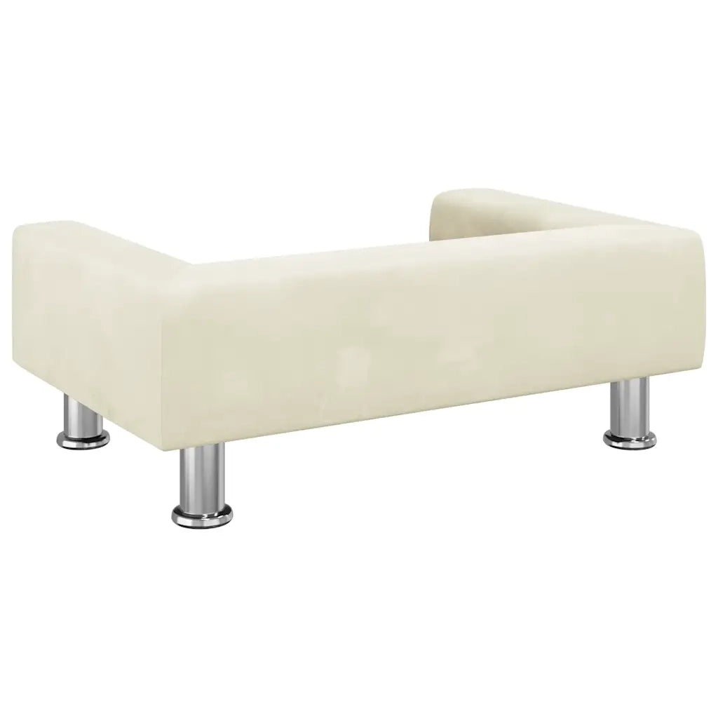 Divano | Divano da soggiorno | Sofa per Bambini Crema 70x45x26,5 cm in Velluto