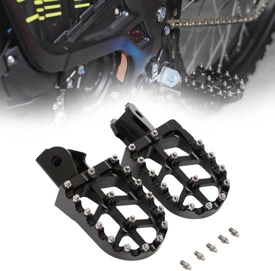 Pedaliera di Rilievo per Motocicletta in Alluminio Leggero con Tecnologia CNC per Ron Light Bee S/X X160 X260 CRF150F CRF230F 2003-2019 Nero