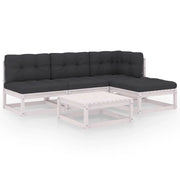 Set di mobili da giardino mobili da esterno 5 pezzi con cuscini legno di pino massiccio 02_0016324