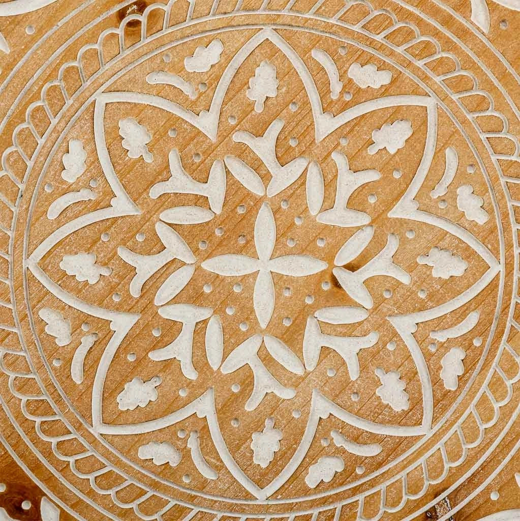 Pannello legno intagliato marrone 40x0.6x40h cm
