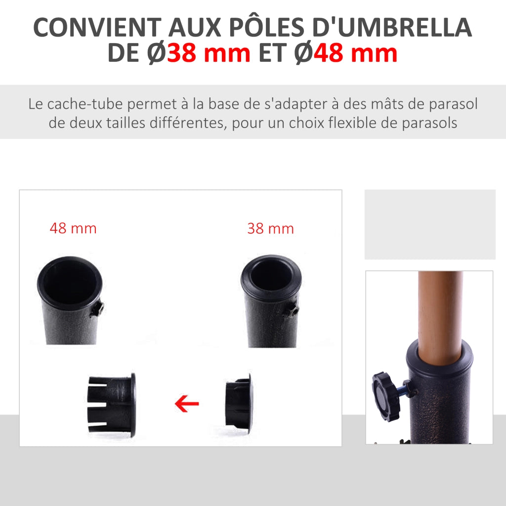 Base per Ombrellone Quadrata in Resina Bronzo ¨C zephmum ¨C Bronzo 47x47x32 cm 15 kg