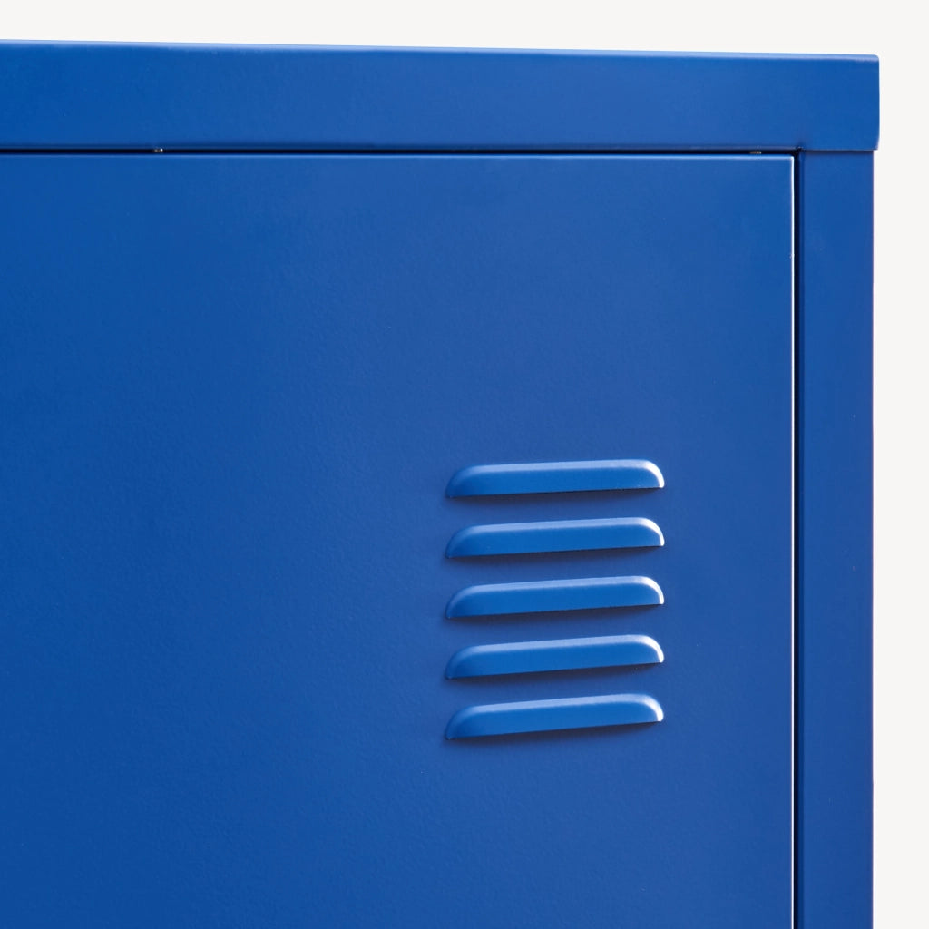 Armadio da Ufficio Kurikka Acciaio Blu [en.casa]
