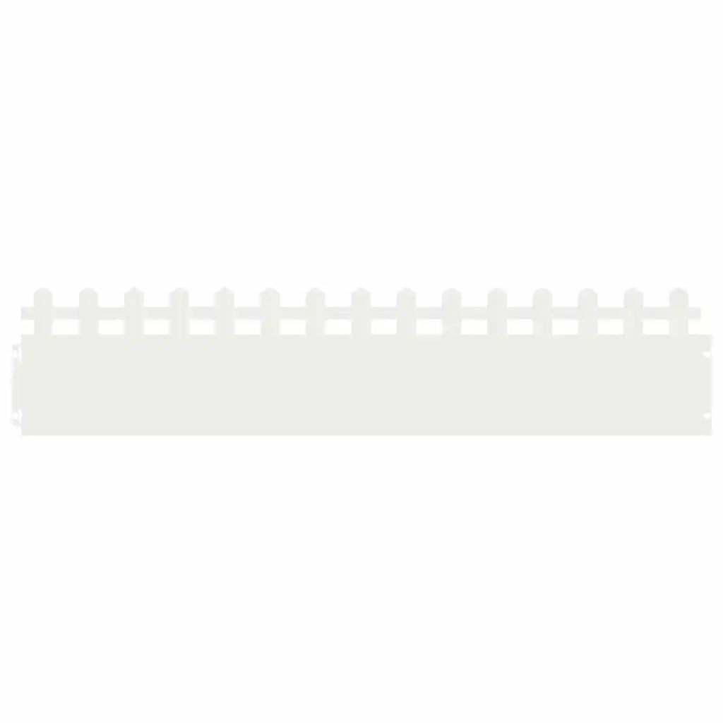 Bordure per prato 20 pz Bianco 103 x 0,05 x 22 cm Acciaio CFW9405099
