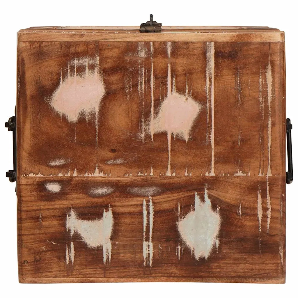Scatola di Stoccaggio con porta Marrone Legno di mango massello 4104570