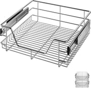 ® 2x Cestello Estraibile Sottolavello 50cm 25kg Cassetto Telescopico Metallo Guide Scorrevoli Cucina Cestelli Cucina Cassetti Estraibili