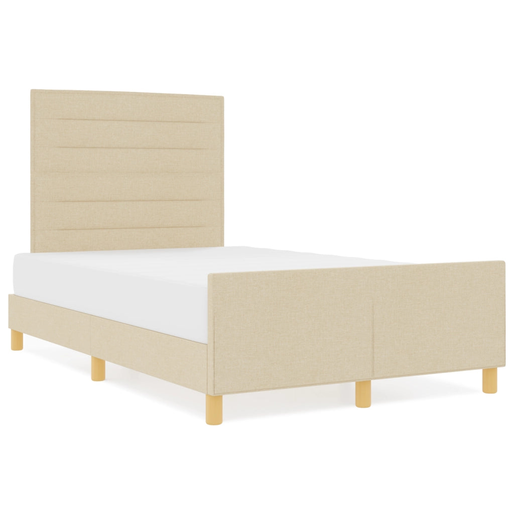 Letto  Crema 120x190 cm in Tessuto
