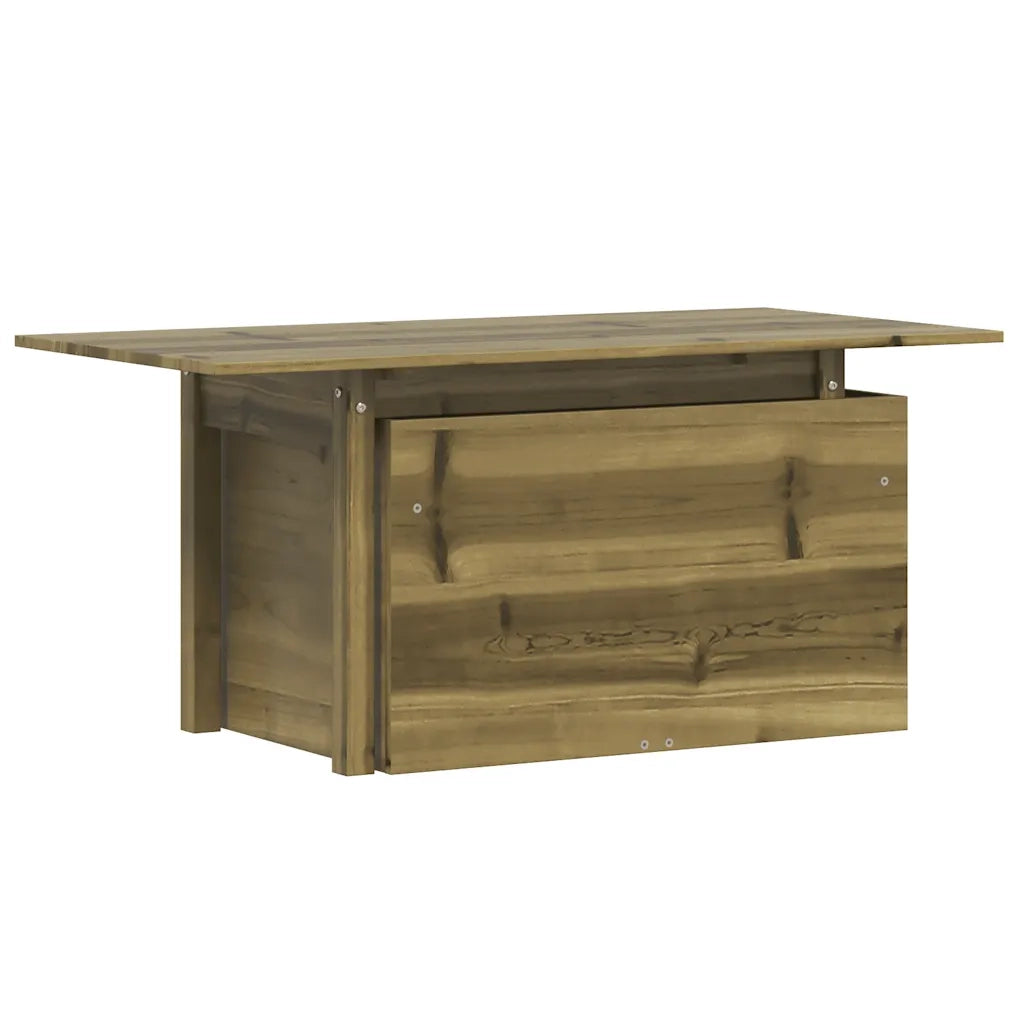 Tavolo da Giardino | Tavolino da esterno 100x50x75 cm in Legno Impregnato di Pino