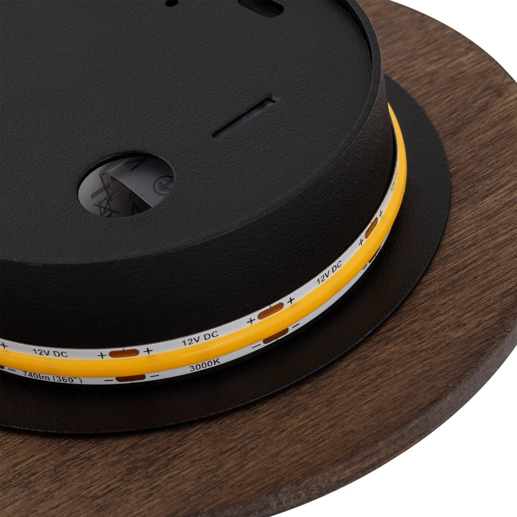 Applique tonda Ø15 legno scuro RING TIMBER LED 7W Nowodvorski