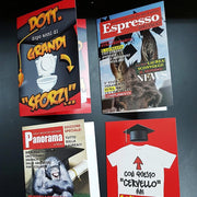 Trade Shop - Set 2 Pezzi Biglietti Biglietto Laurea Divertenti Spiritosi Congratulazioni -