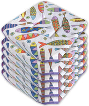 Set 6 Cuscini Sedia Cotone Con Alette Lavabili Morbidi Universali Coprisedia Multicolore Moderno