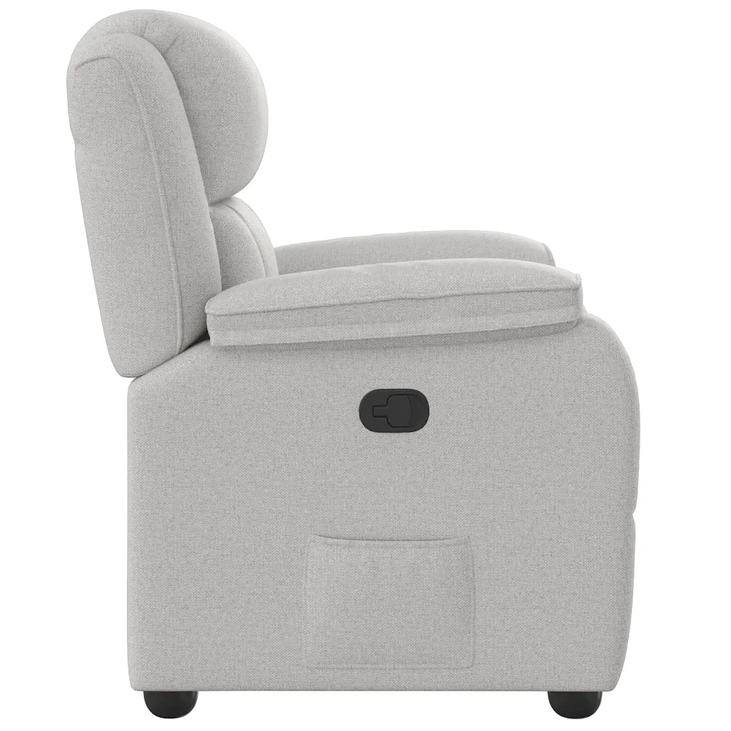 Poltrona Reclinabile in Tessuto Grigio Nuvola 4015709