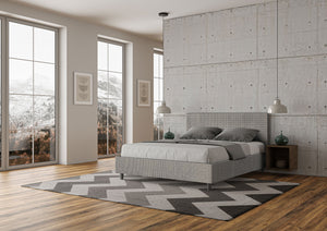 Letto Matrimoniale 160x190 cm Senza Rete Adele Labirinto 02 Grigio