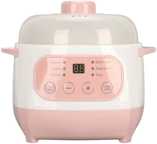 Cottura Lenta Elettrica 1L - Piastra Interna Ceramica & Timer 24 Ore