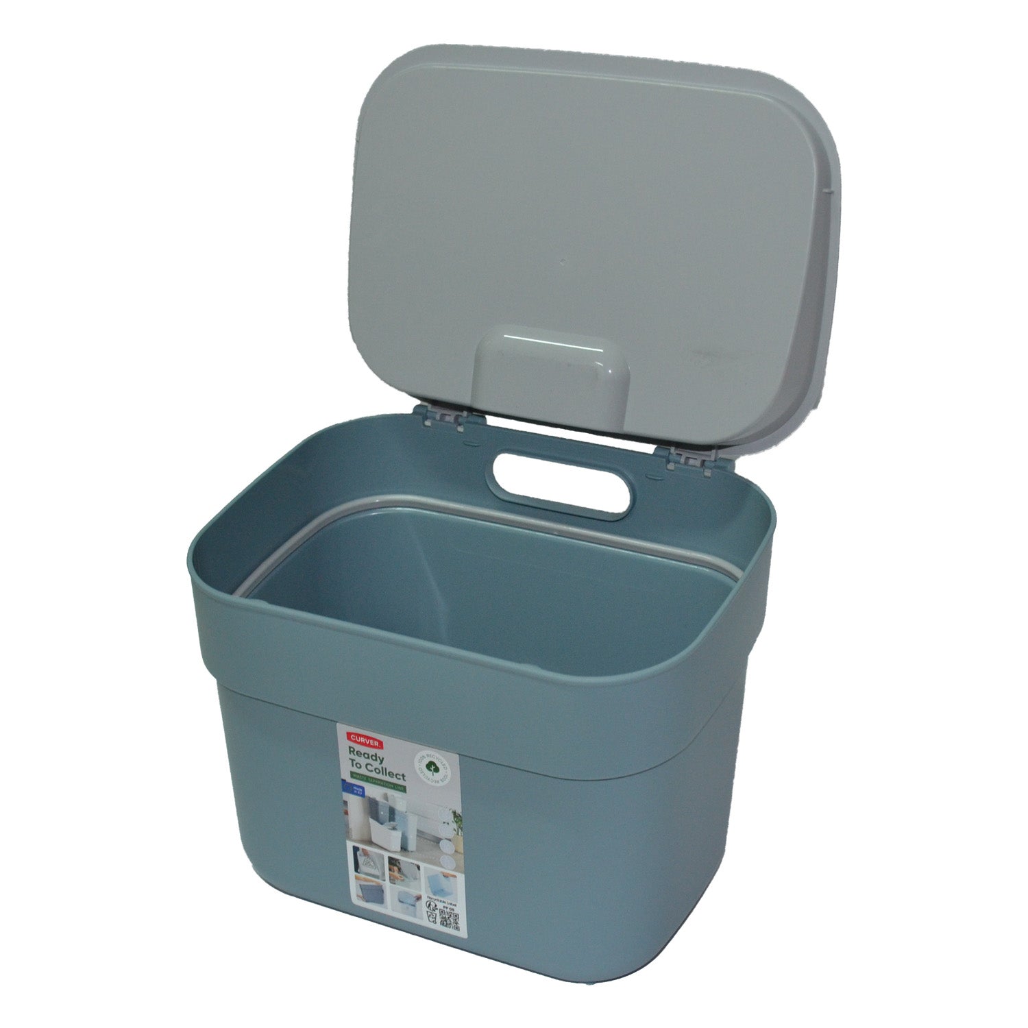 PATTUMIERA CURVER READY GRIGIO / AZZURRO LT. 5 CON FERMA BUSTA