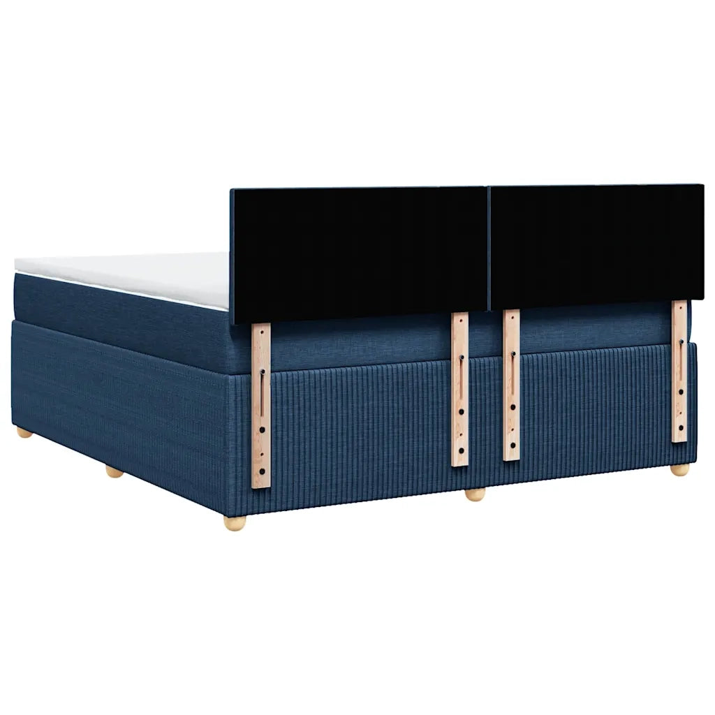 Giroletto a Molle con Materasso Blu 180x200 cm in Tessuto