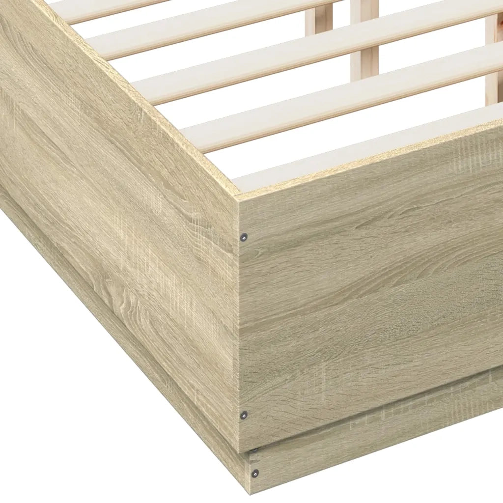Giroletto Luci LED Rovere Sonoma 140x190 cm Legno Multistrato
