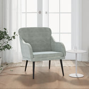 Poltrona Grigio Chiaro 63x76x80 cm Velluto 351436