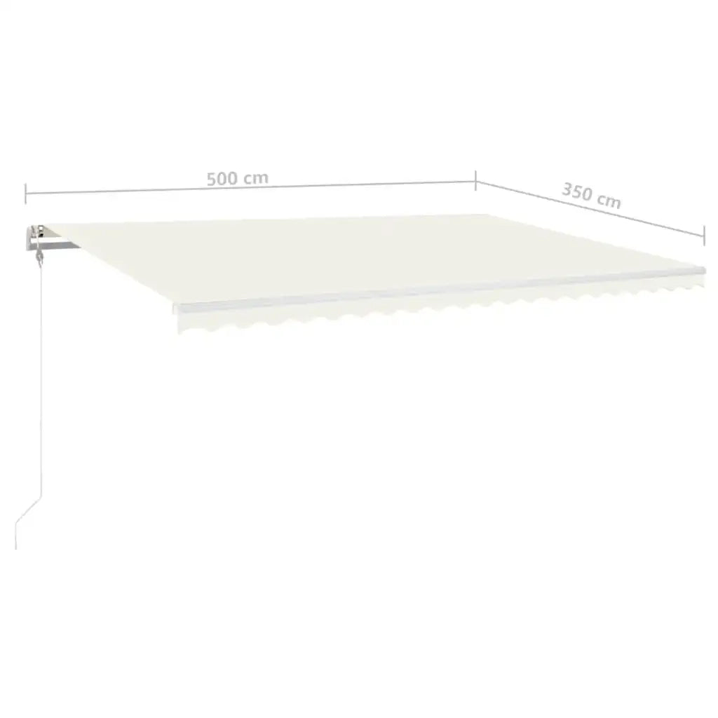 Tenda Automatica con Sensore Vento e LED 500x350 cm Crema 3069032