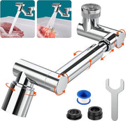 Fissaggio di rubinetto con perlator a doppia regolazione, estensione di rubinetto girante a 1440 gradi con perlatori, illuminazione di rubinetto con filtro a getto per rubinetti, cucina e bagno