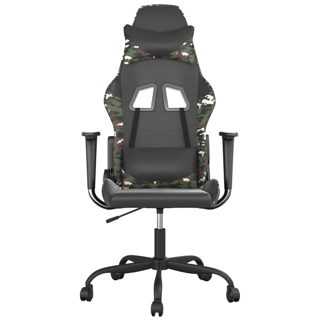 Sedia da Gaming | Sedia da e-sports Nero e Mimetico in Similpelle