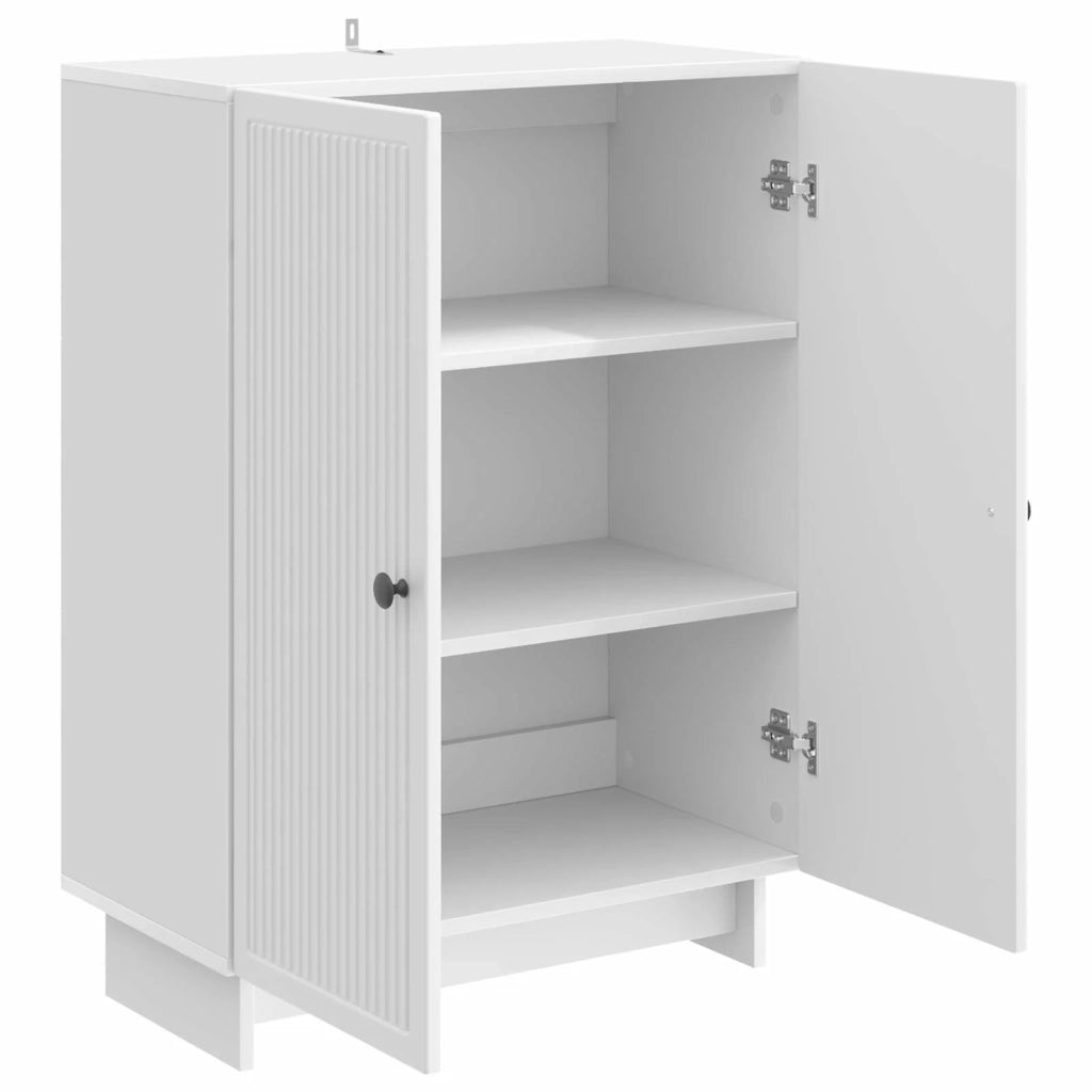 Credenza Bianco Lucido 66 x 34,5 x 90 cm Legno ingegnerizzato 893899