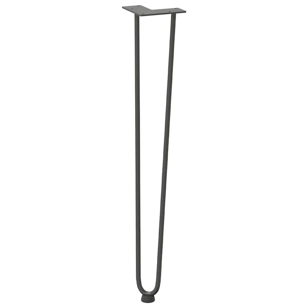Set di 4 gambe a forcina moderne per consolle 72 x 12 x 12 cm con piedini regolabili acciaio massiccio antracite 02_0056725