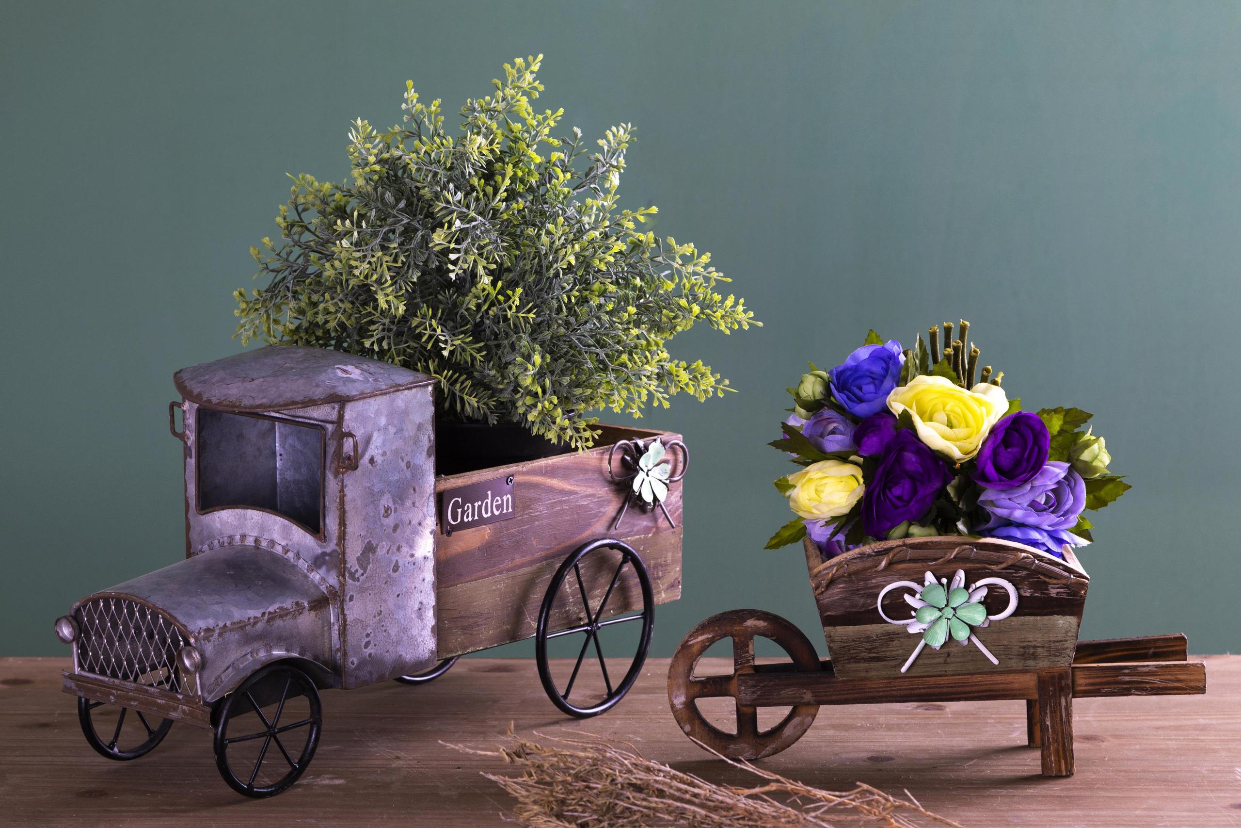 Camioncino contenitore in Legno Larghezza 40 cm