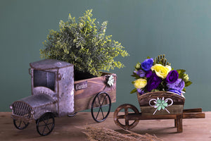 Camioncino contenitore in Legno Larghezza 40 cm