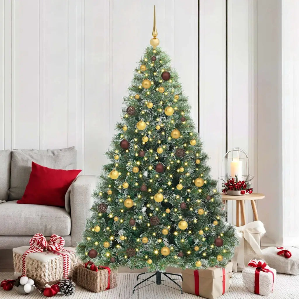 Albero di Natale artificiale con 300 LED Verde 180 cm PE e PVC 3397845