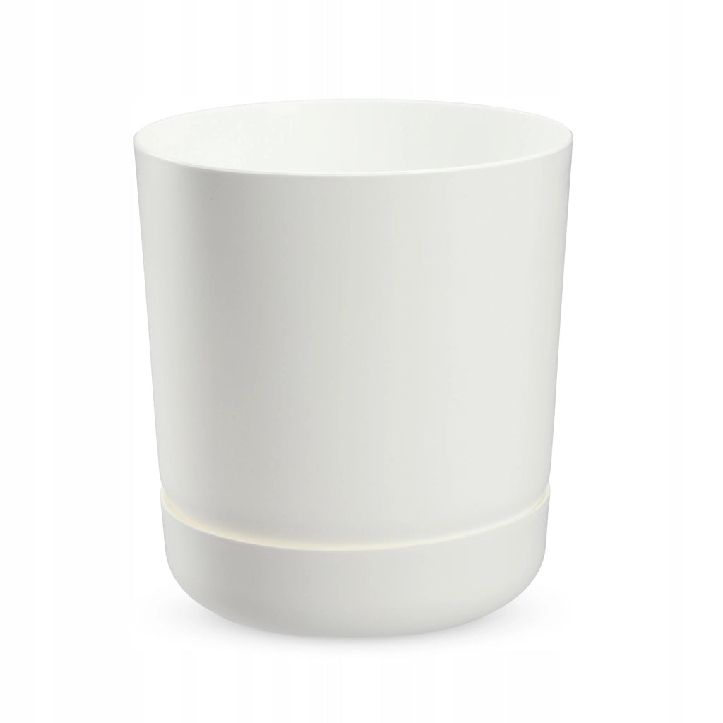 Vaso da fiori KADAX con supporto, coperchio, ciotola rotonda, 13 cm, bianco opaco