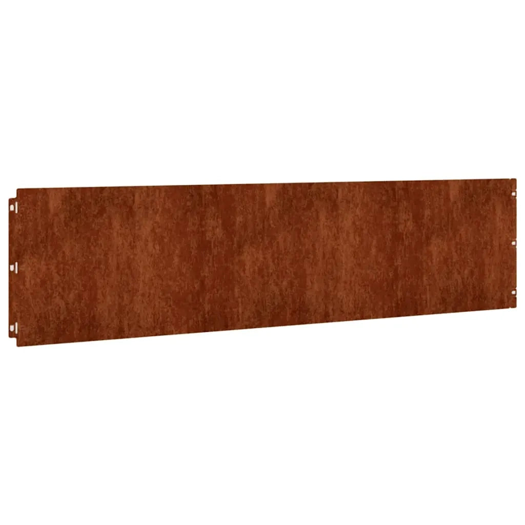 Bordure per Prato 10 pz 25x103 cm Flessibili in Acciaio Corten