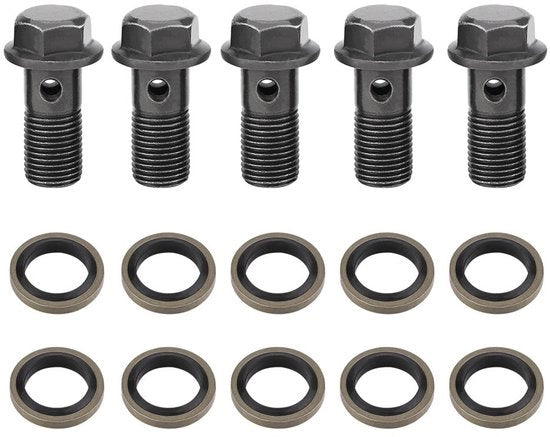 Viti per Motocicletta e Scooter - Completo - M10 x 1.25 mm - Qualità Inox - Adatto per Motocicletta e Scooter
