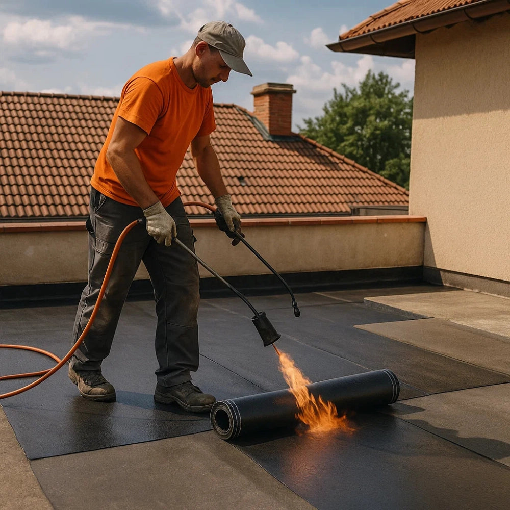 Guaina bituminosa poliestere 4 mm impermeabilizzante casasciutta 6 rotoli 1x10 m